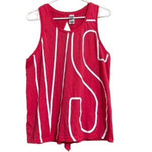 VS Victoria Sport Women’s Fuchsia & White Athletic Workout Tank Top Sz-S